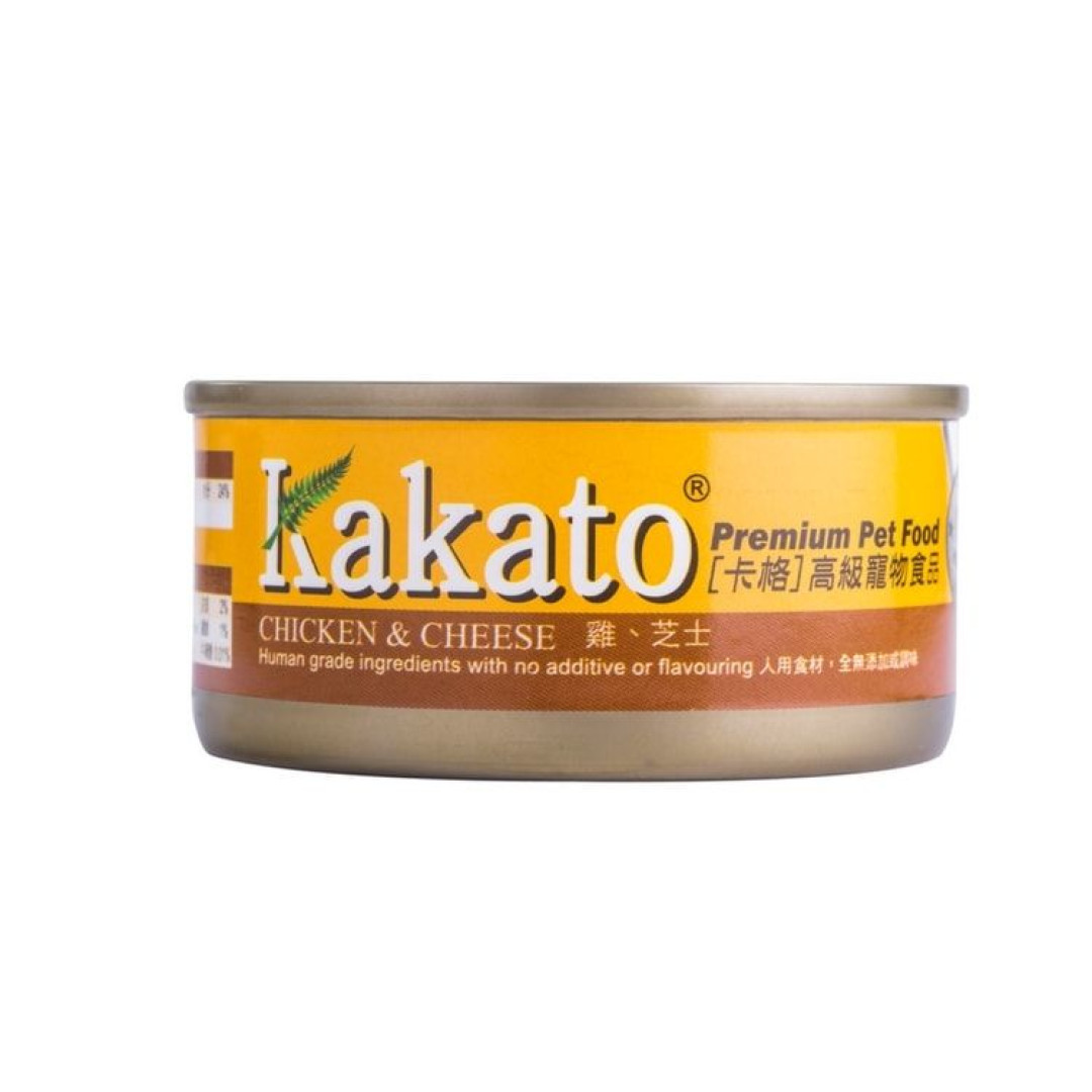 kakato卡格雞、芝士貓狗共用罐頭70g